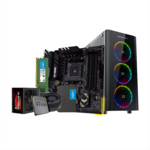 AMD Ryzen 5 PRO 4650G Tray + Fan – ASUS TUF GAMING B450M-PRO S – Crucial 8GB DDR4 3200MHz – Crucial BX500 240GB SSD – Xigmatek Diamond + 4 * Fixed Rainbow Fans – Xigmatek X-POWER 600W 80+ PSU