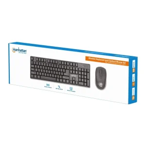 Manhattan Wired Keyboard and Optical Mouse Set (KB717) Black